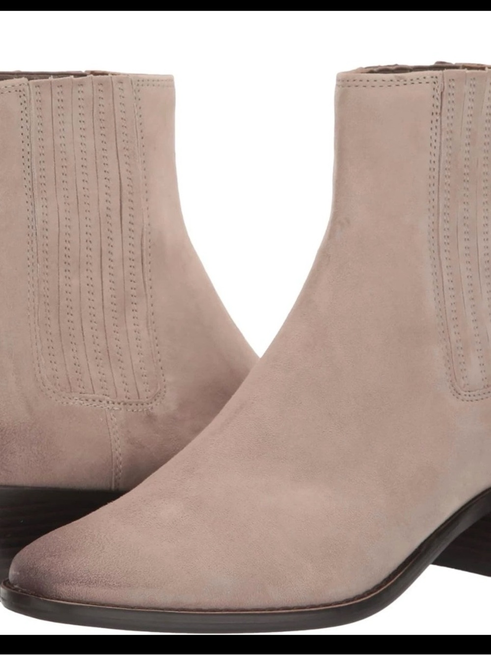 Sam Edelman Suede Ankle Booties in Light Taupe Blush size 6